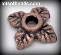 Copper Leaf Bead Cap 5mm